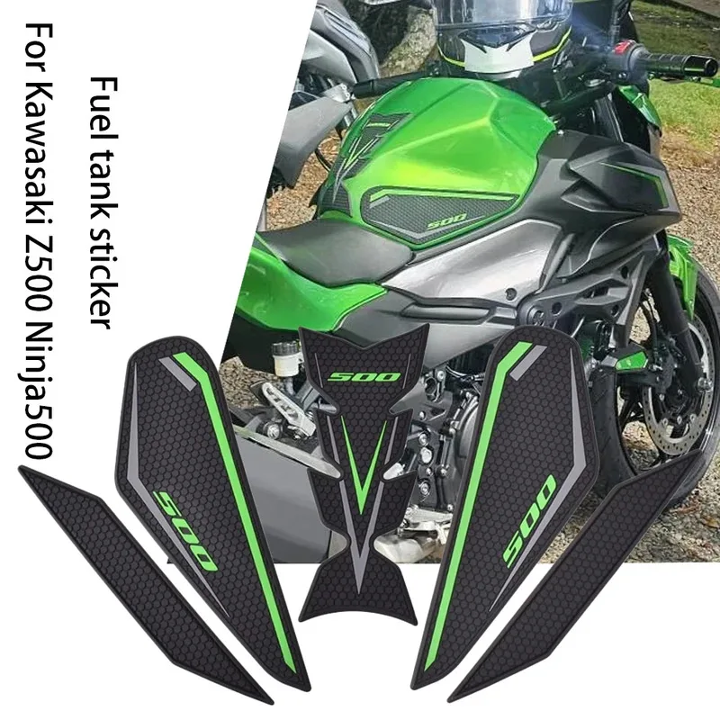 

Для Kawasaki Z500 Ninja500 бак тяговая накладка боковая газовая топливная наколенница наклейка для Ninja Z 500 SE 2024 2025 наклейки на мотоцикл