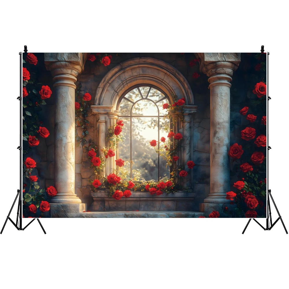 Valentinstag Palast Rose Fotografie Hintergrund griechische Hochzeit Szene Geburtstag Party Liebhaber Dating romantische Dekorationen Hintergrund