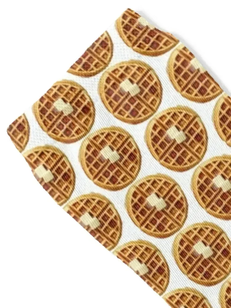Waffle Breakfast Pattern Socks shoes Christmas winter thermal Socks For Man Women's #2