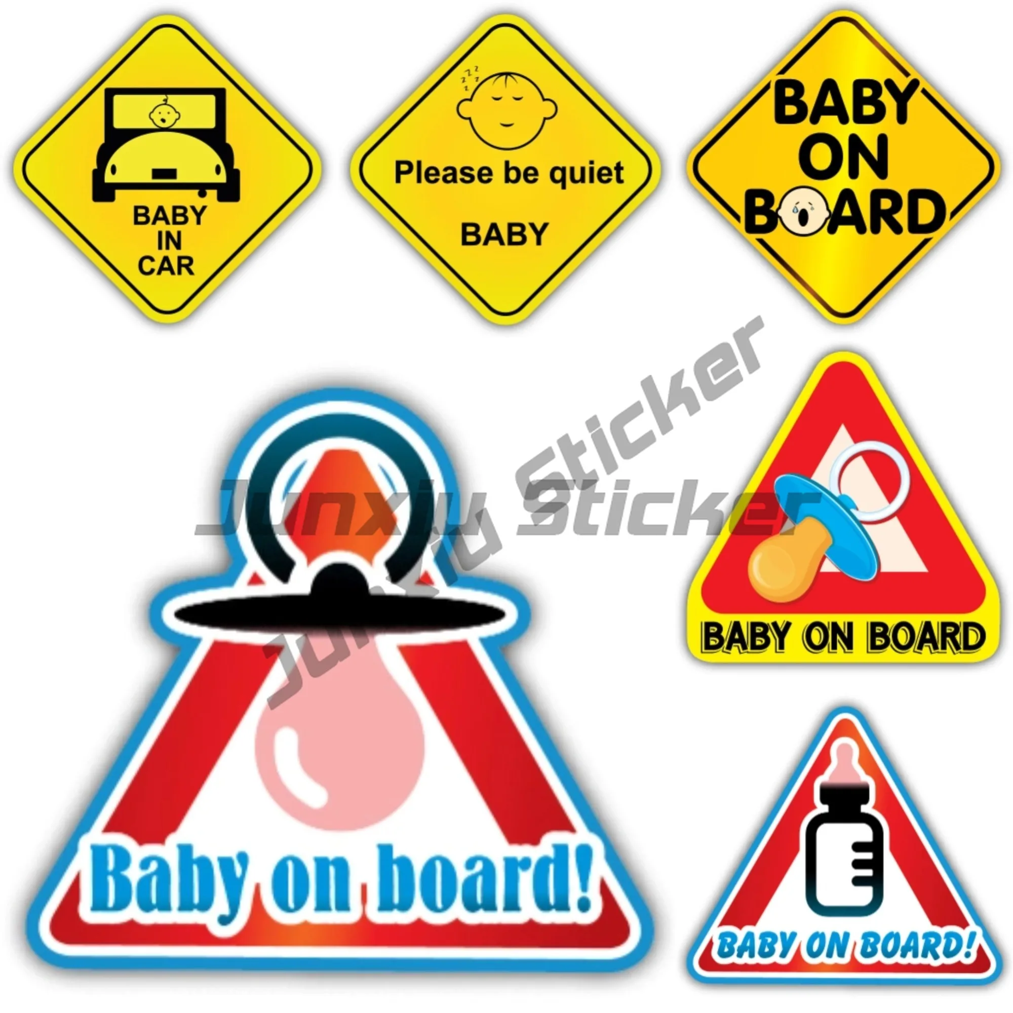 

Baby Stroller Funny Warning Sign Car Bumper Sticker Decal