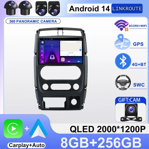 Pour Suzuki Jimny 3 2005-2019 Carplay Auto Radio stéréo multimédia écran de Navigation Android Console Center