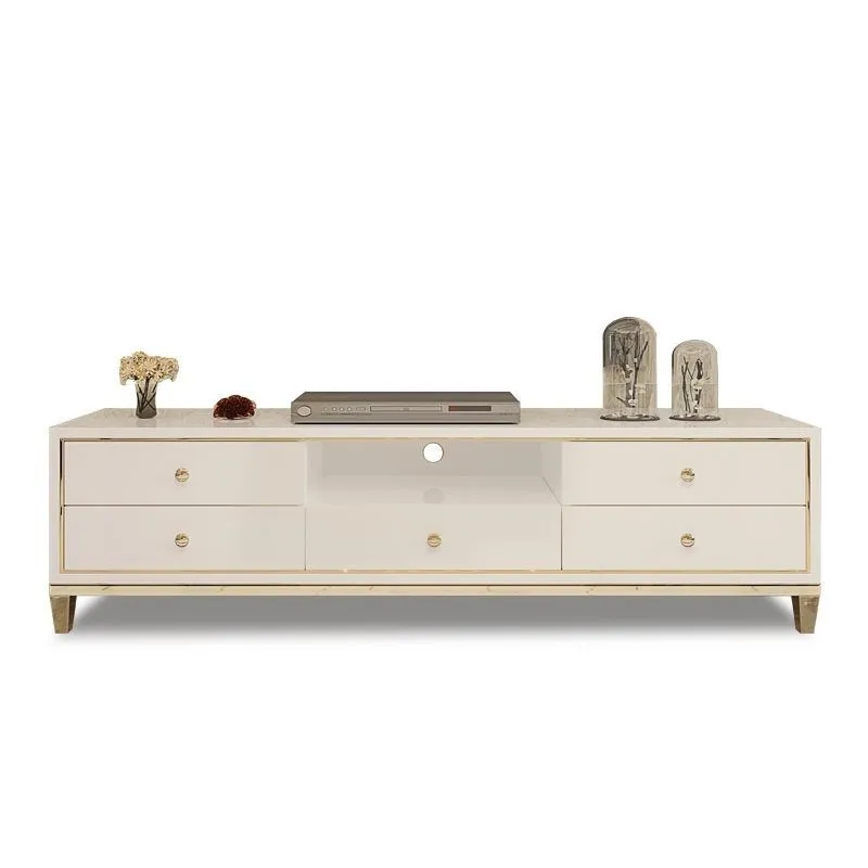 TV cabinet simple floor cabinet black and white lacquered living room furniture set combination TV background cabinet