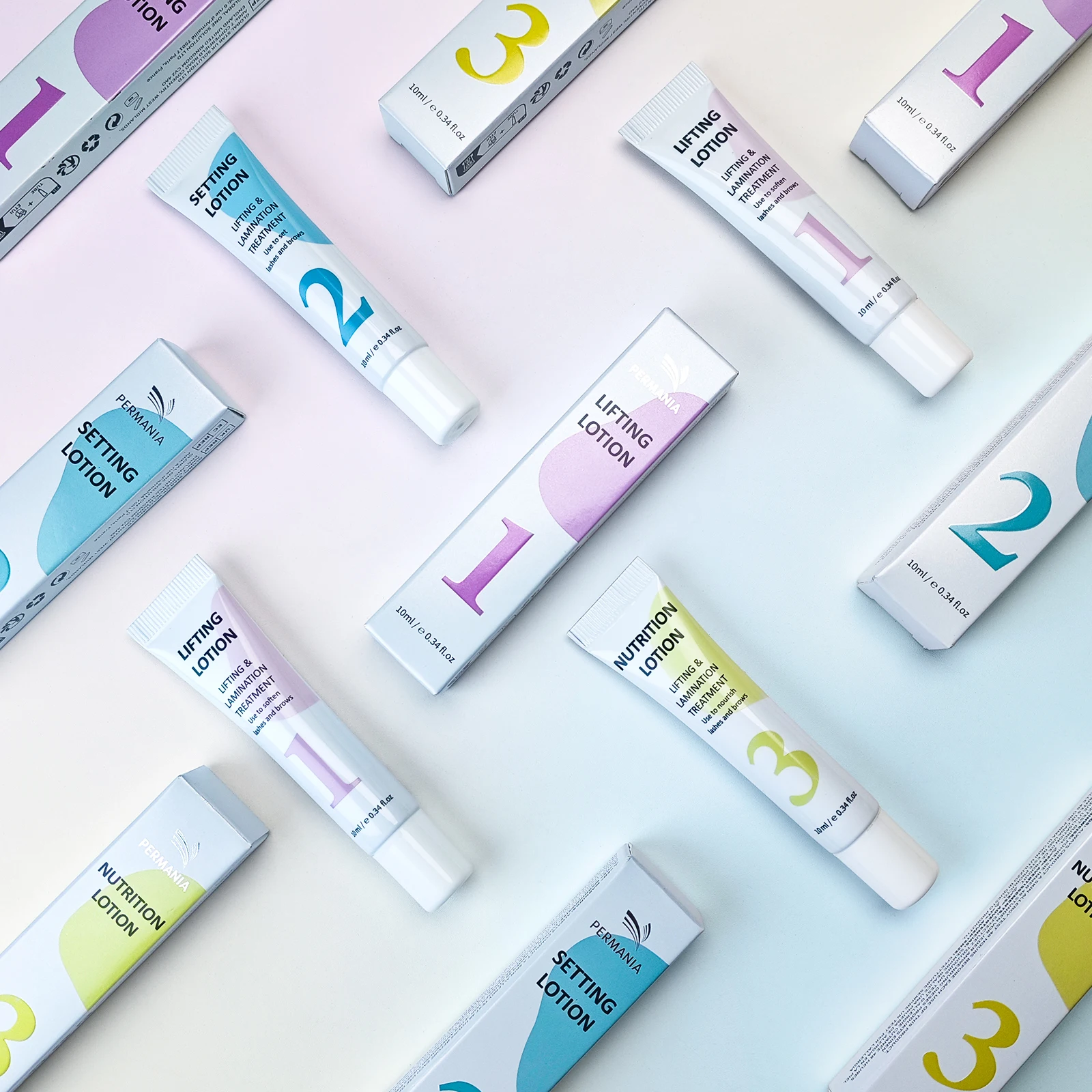 PERMANIA 아이브로우 리프트 로션 싱글 보틀 브로우 라미네이션 펌 크림 1 # 2 # 3 로션 에멀젼 속눈썹 리프팅 메이크업 도구