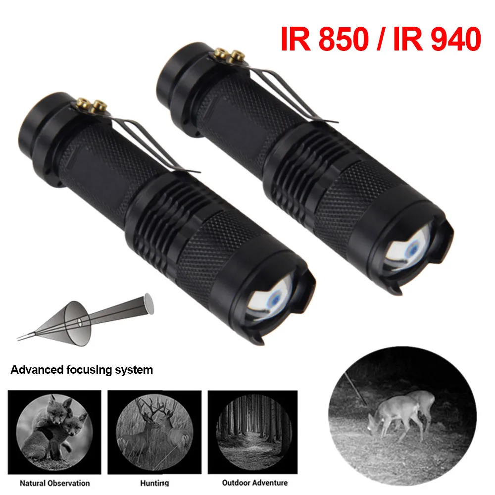 

SK68 Infrared Flashlight 850nm/940nm Night Vision Illuminator Zoomable Flashlight for Surveillance Light Source Illuminator