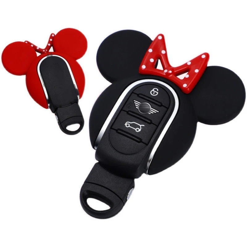 

Cute Catoon Protective Car Key Case Shell Holder Lovely Key Cover Replace Shell for BMW Mini F54/F55/F56/F60 Car Styling