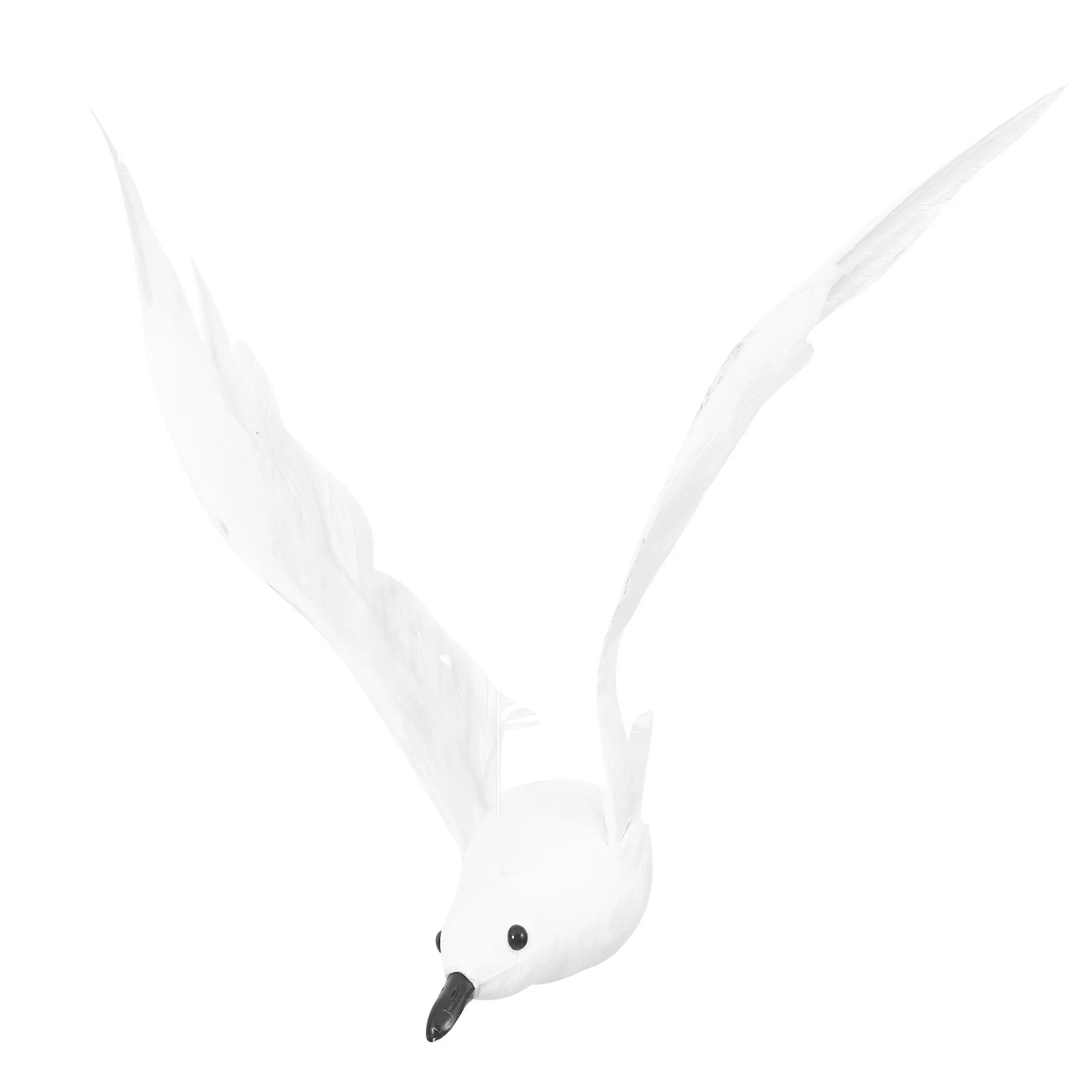

Vivid Seagull Figurines Decor Artificial Plume Material Lightweight Hanging Ornament for Indoor Outdoor Fake Seagull