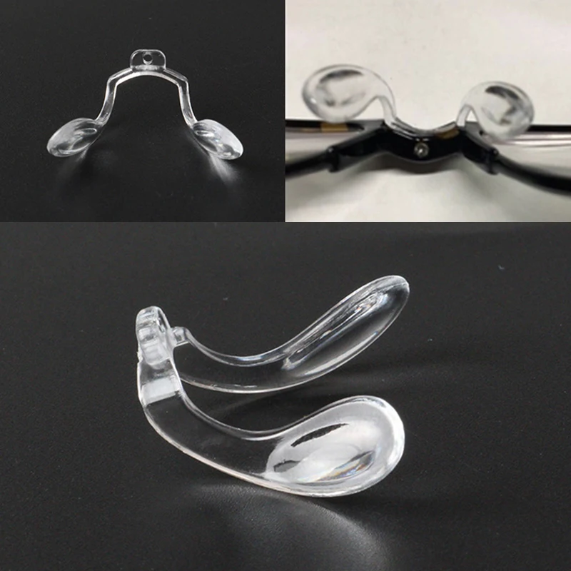 Soft Pvc Single-hole Snap-in One-piece Nose Pad Saddle Eight-shaped U-shaped Nose Pad Nose Clip Nose Bridge Glasses Accessories