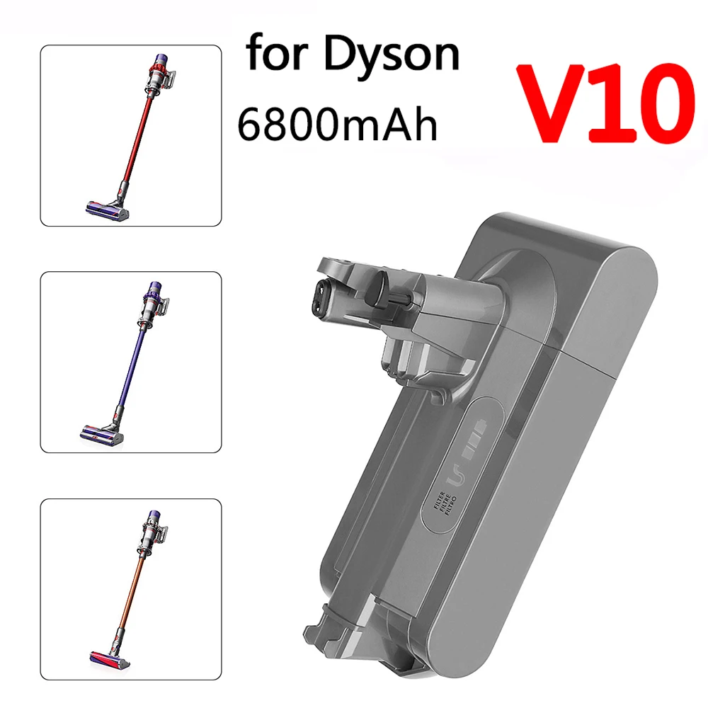 25.2v For Dyson V10 Replacement Battery 25.2V 6800mAh SV12 Absolute V10 Fluffy Cyclone V10 Battery Vacuum Cleaner