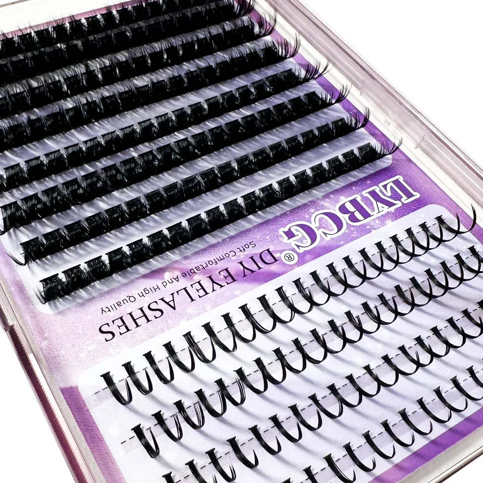 Racimos de pestañas 100D, pestañas puntiagudas, racimos voluminosos, individuales, DIY, extensión puntiaguda, mega racimos 3