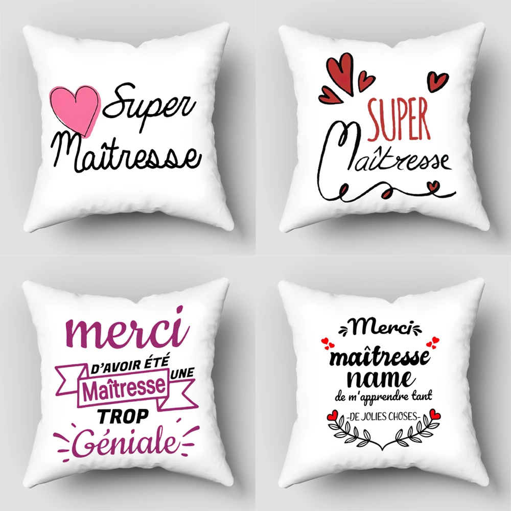 1pc Thank You MistressThrow Pillow Cover Printed Pillow Case Decorative Cushion Cover for Sofa Decoration 8.1