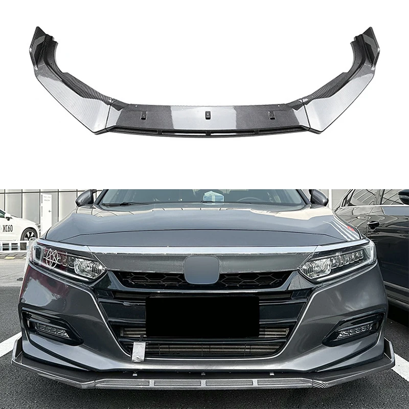 

Car Front Bumper Lip Spoiler Diffuser Splitters Body Kit Aprons Cover Guard Trim For Honda Accord 10th 2018-2021