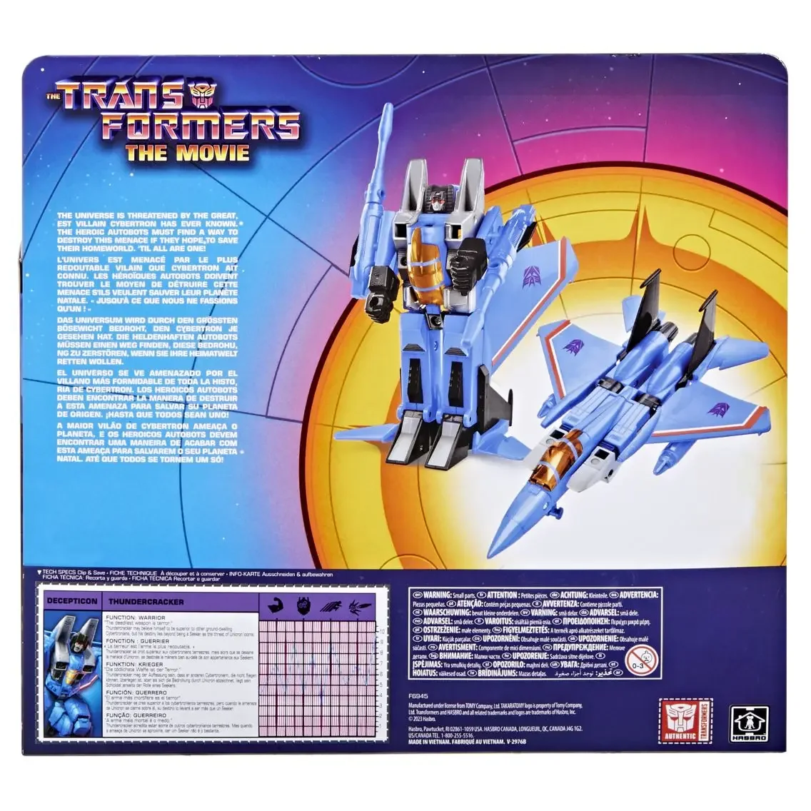 Hasbro Transformers Retro The Transformers: The Movie Thundercracker Actiefiguren Kerstcadeau Model Speelgoed Anime