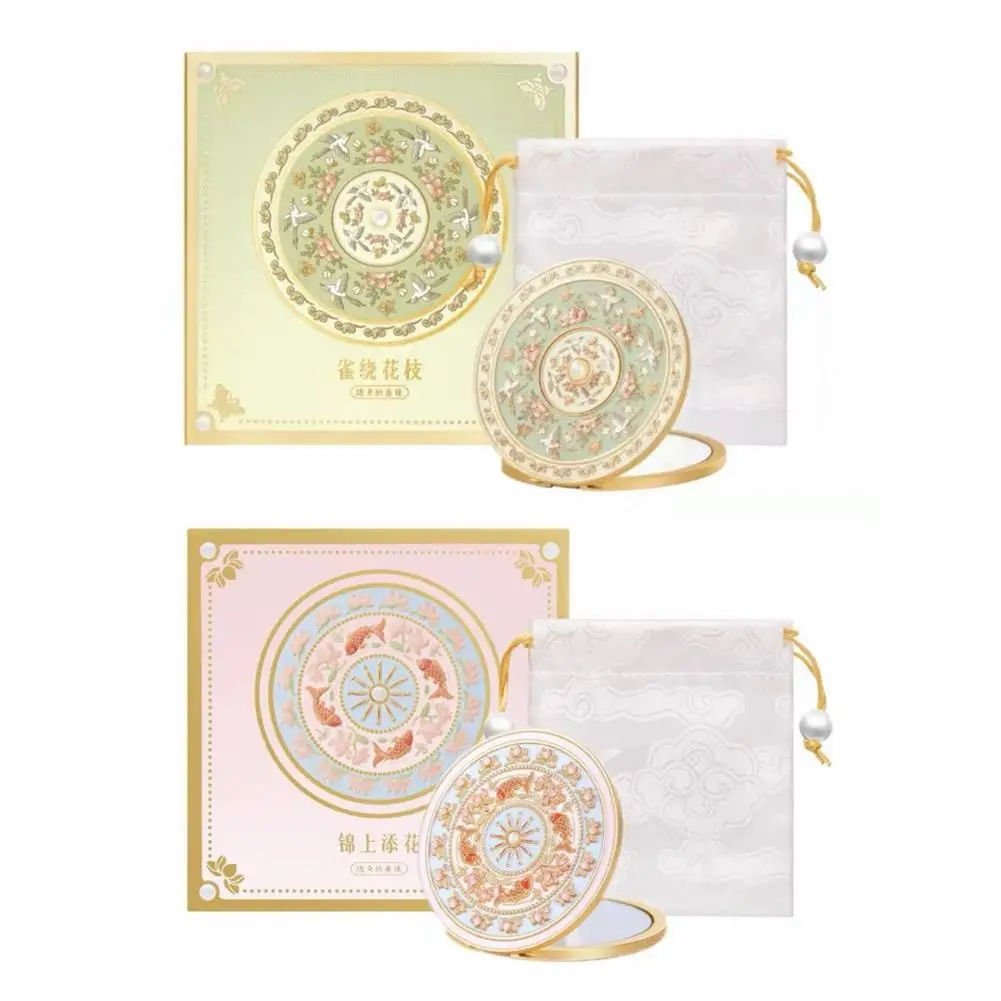 Ręcznie Robione Metalowe Lusterko do Makijażu Składane Kreatywne Lusterko Kosmetyczne Przenośne Wykwintne Lusterko Ręczne dla Kobiet