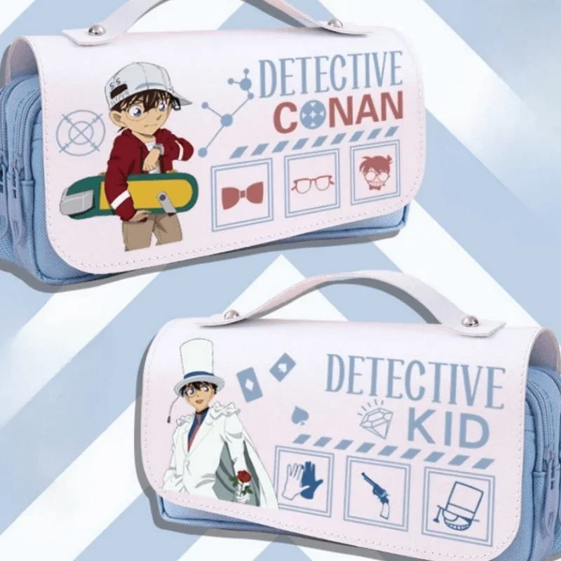 Decompression pencil case portable Detective Conan Image pencil bag cartoon school stationery bag pen bag Christmas gift