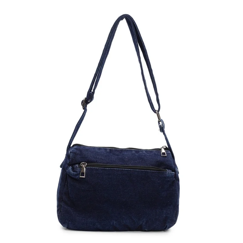 

Nesitu Высококачественная повседневная джинсовая женская сумка через плечо легкая синяя черная M3203