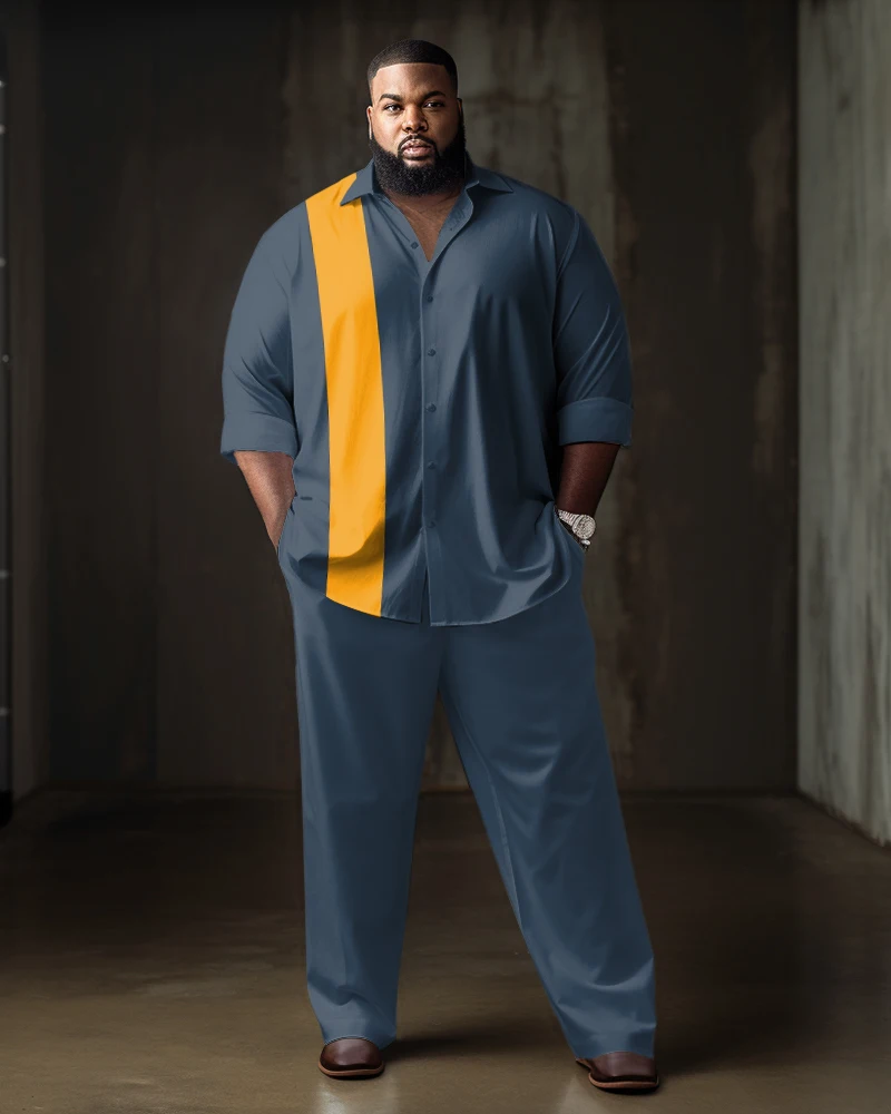 Biggmans-Haut de chemise à manches longues pour hommes, tenue de soirée, grande et grande taille, été, loisirs, mariage