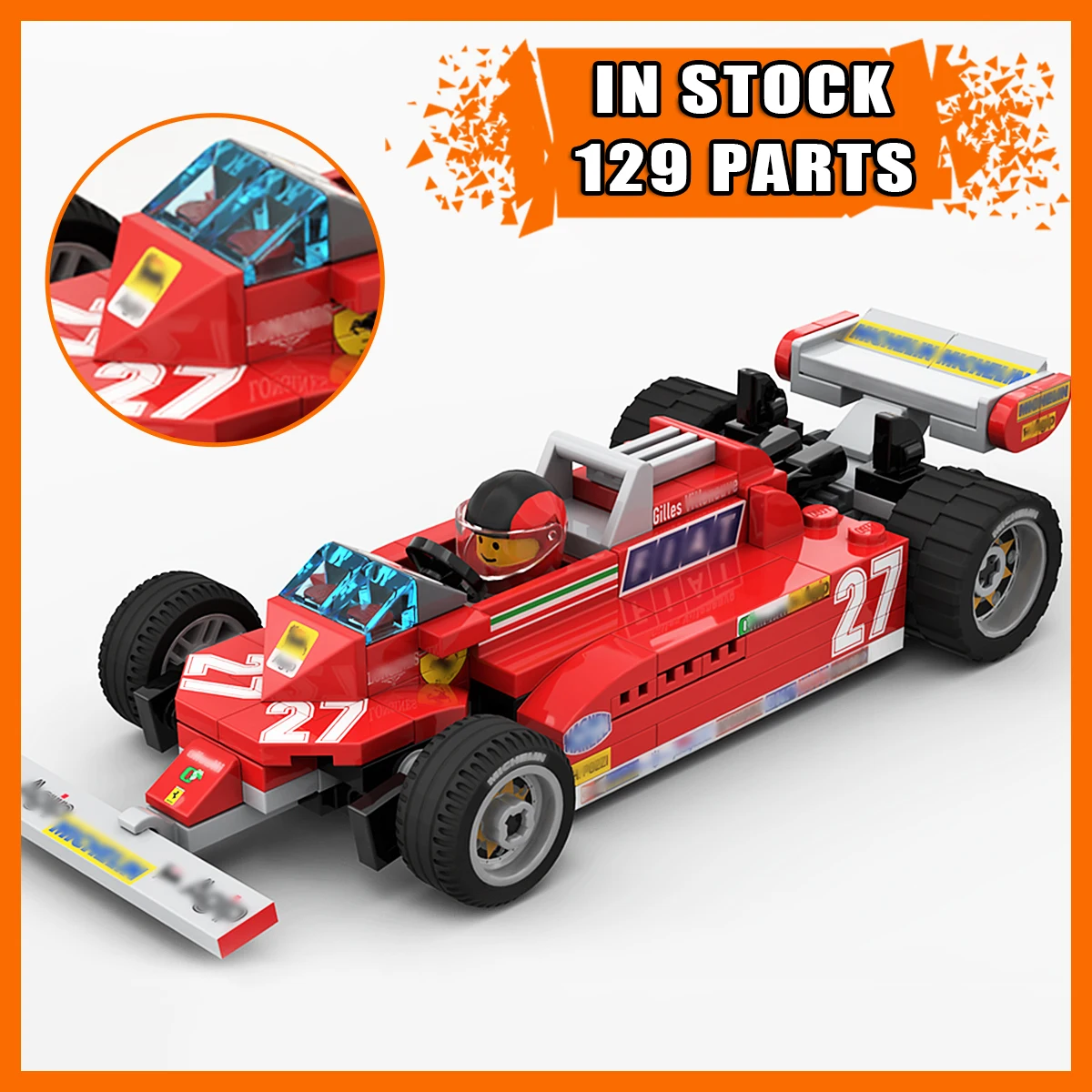 

NEW Formula Style Racing Car Building Blocks Model, MOC DIY Assembly Vehicle Kit, Creative Birthday Gift Toy for Kids Boys