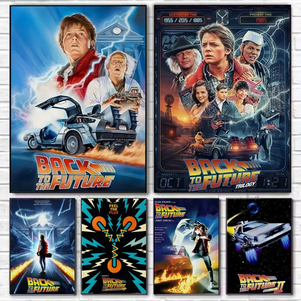 Film B-Back to the F-Future Marty Doc Poster HD Decorative Wall Art for Living Room Bedroom Café Stylish Home Décor Gift