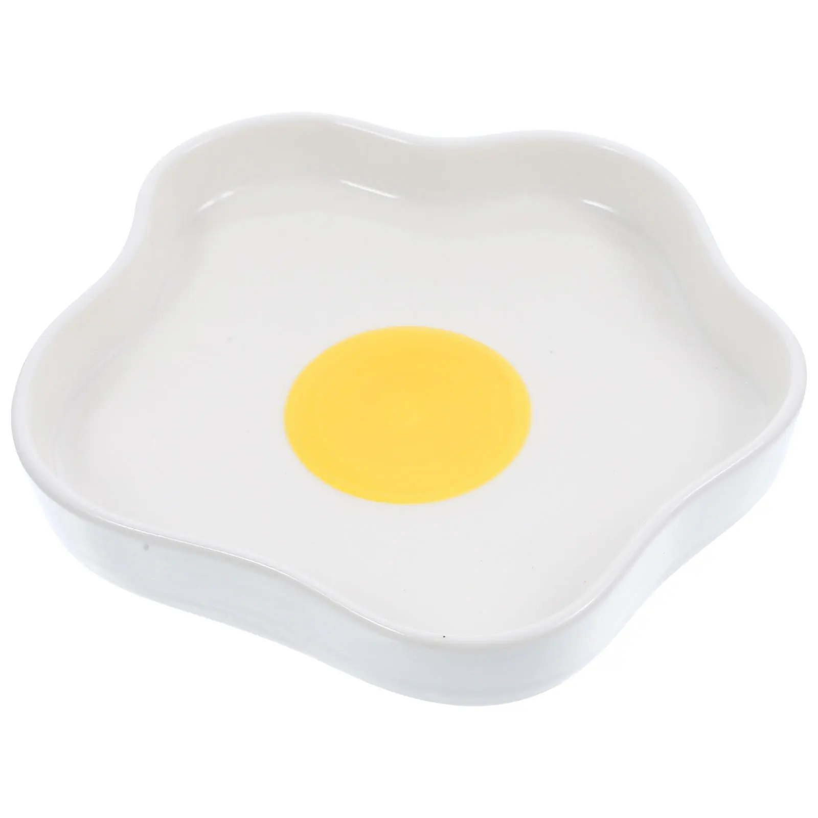 

Premium Ceramic Egg Plate Multi Function Serving Dish for Salads Dry Fruits Desserts Breakfast Afternoon Tea Tray