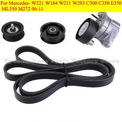 New A2722000270 0019931896 Brand New Belt Tensioner Pulley Kit for Mercedes- W221 W164 W211 W203 C300 C350 E350 ML350 M272 06-11