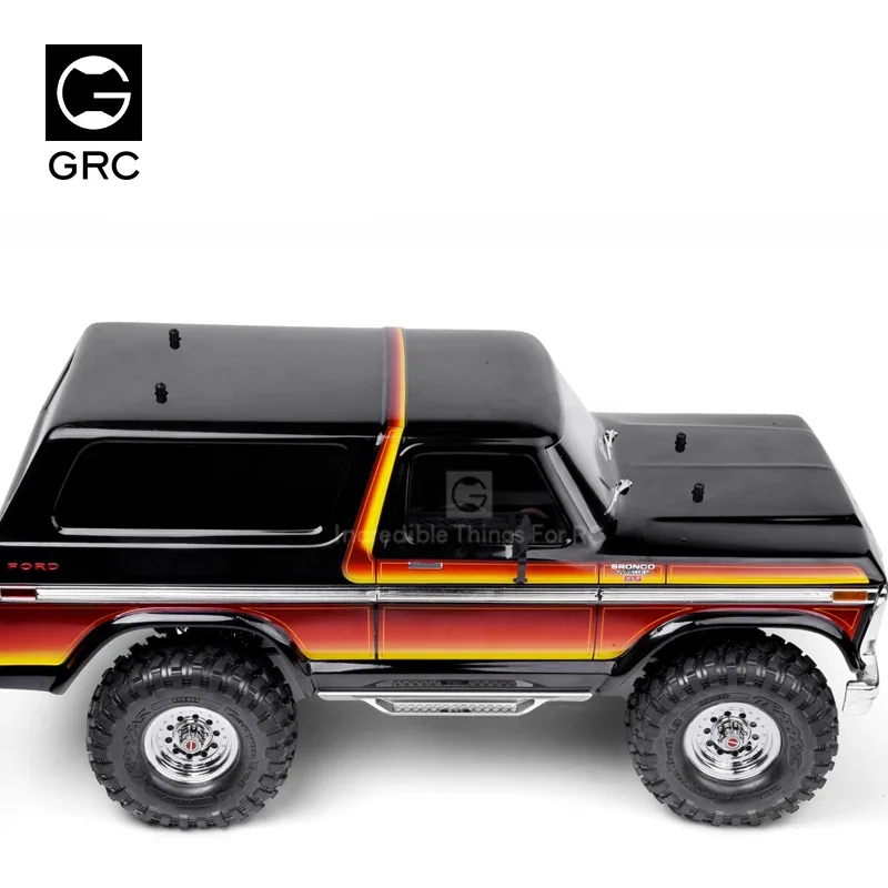 GRC Aluminum Rock Sliders Side Bumper Pedal for TRX4 Bronco Defender TACTICALUNIT #8219 Upgrade Option Parts#GAX0102BS/BB