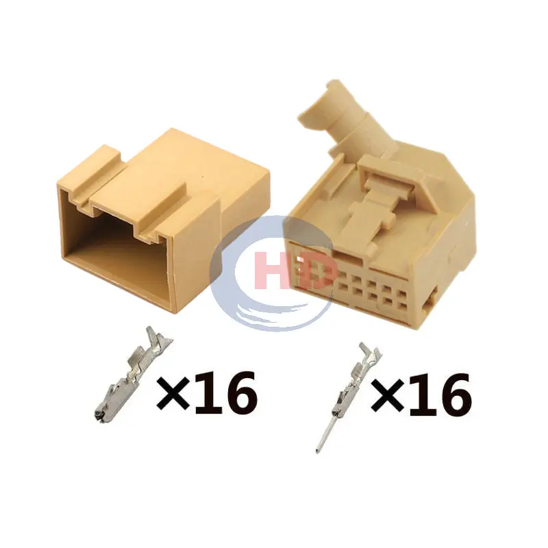 1-20 sets  16pin Starter Gateway Radar Control Box Unsealed Wire Connector Socket HD161Y-0.6-11 8E0972416A