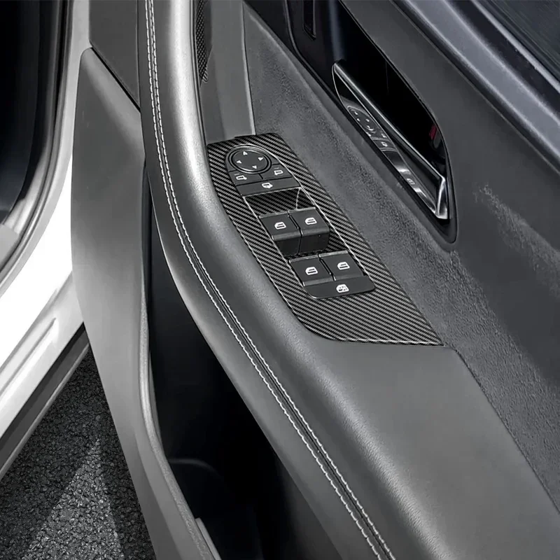 لمازدا CX60 CX 60 CX-60 2022 2023 2024 ABS ألياف الكربون الملحقات الداخلية نافذة التبديل غطاء الظروف الهوائية منفذ الإطار