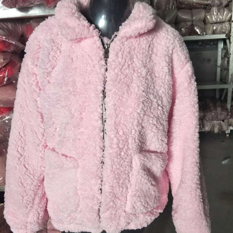 秋冬フェイクファーコート女性 2025 カーキカジュアル暖かいソフトジッパー毛皮ジャケット豪華なオーバーコートポケットテディコート女性ジャケット