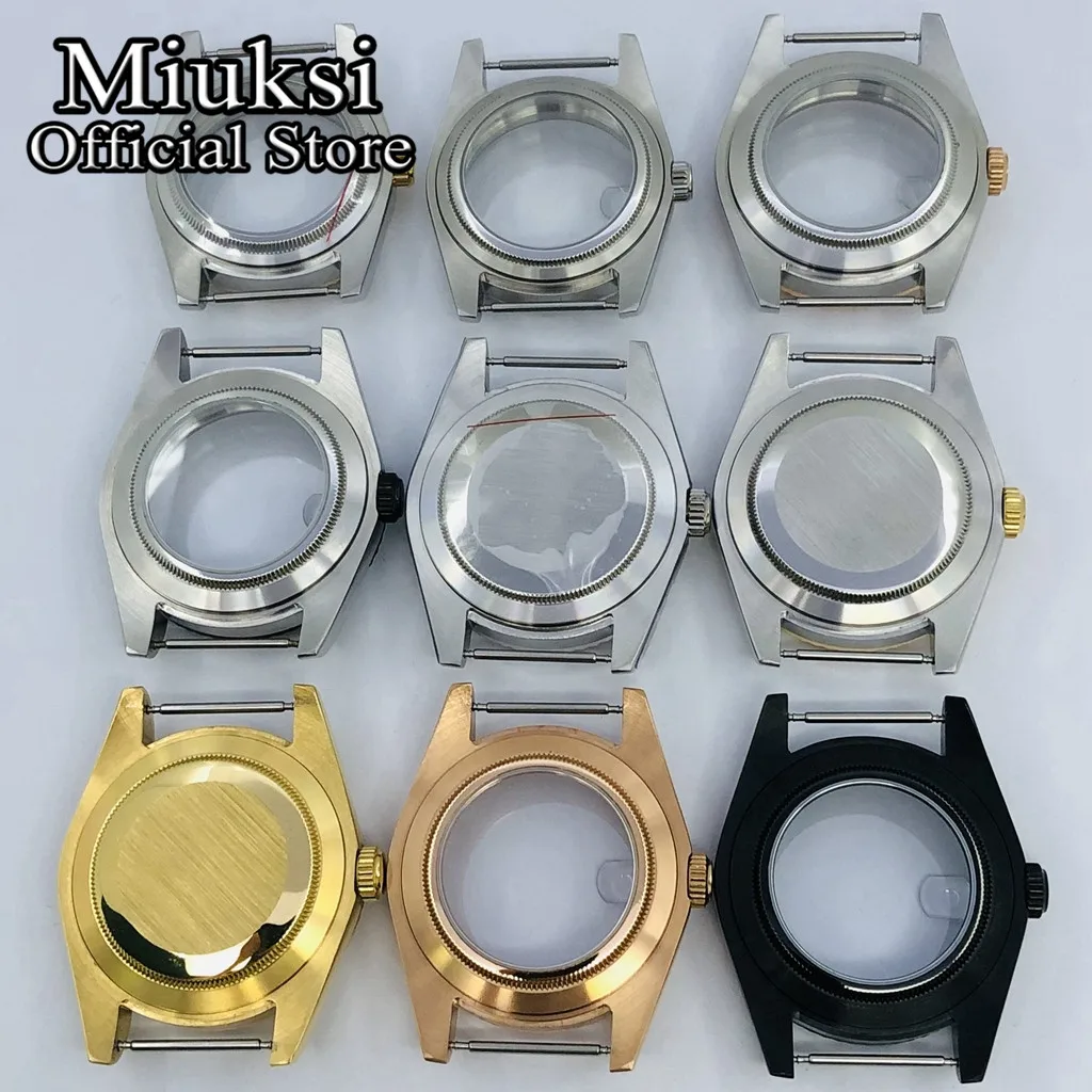 Miuksi 36mm/40mm watch case sapphire crystal fit NH35 NH36 NH34 ETA2824 2836 PT5000 Mingzhu DG2813 3804 Miyota8215 movement