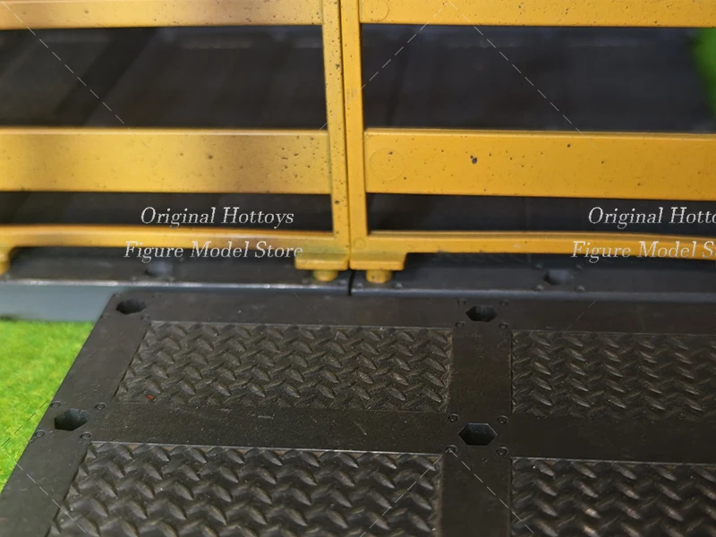 W magazynie 1/18 skala mężczyzna żołnierz scena akcesoria żółty płot Mini rekwizyty wojskowe dla 3.75 cala Model postaci zabawki