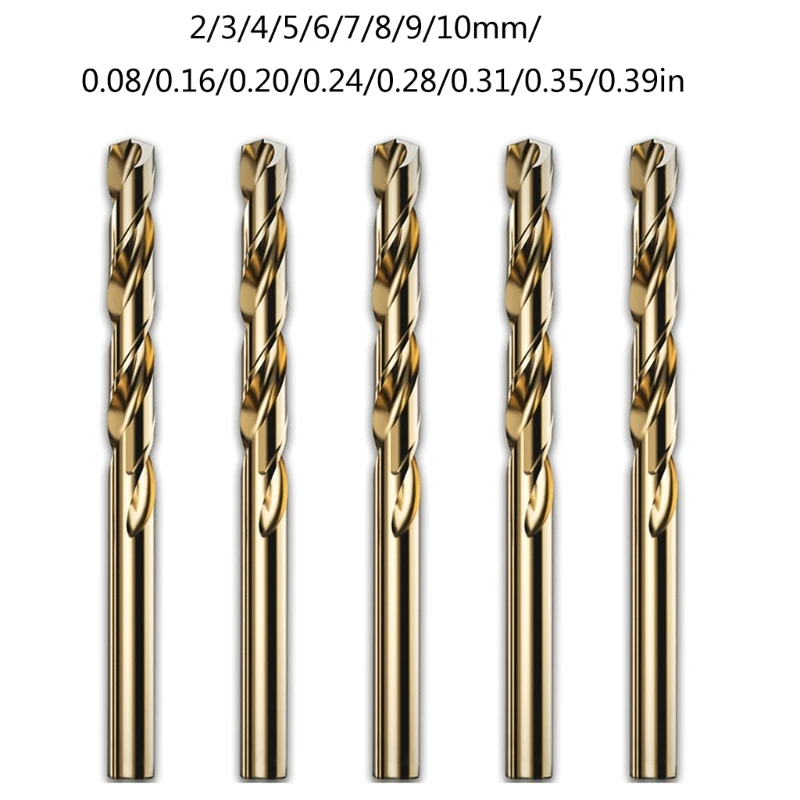 5Pcs 2/3/4/5/6/7/8/9/10mm M42 HSS Twist Drill Bit Set High Drill Bit