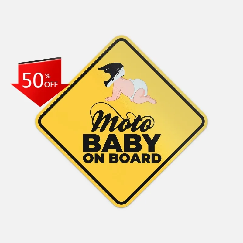

Moto Biker Baby Child On Board Vinyl Vinyl Sticker Decal Exterior Camping Vehicle Accesorios
