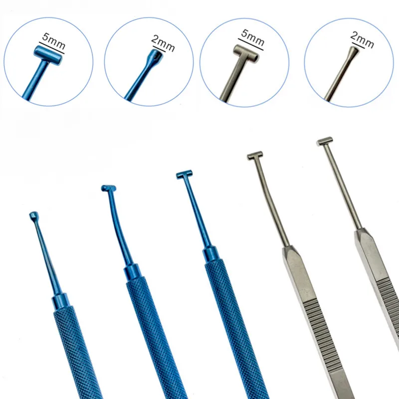Double-Ended Scleral Depressor With Pocket Clip Stainless Steel Ophthalmic Microsurgical Surgery Instruments