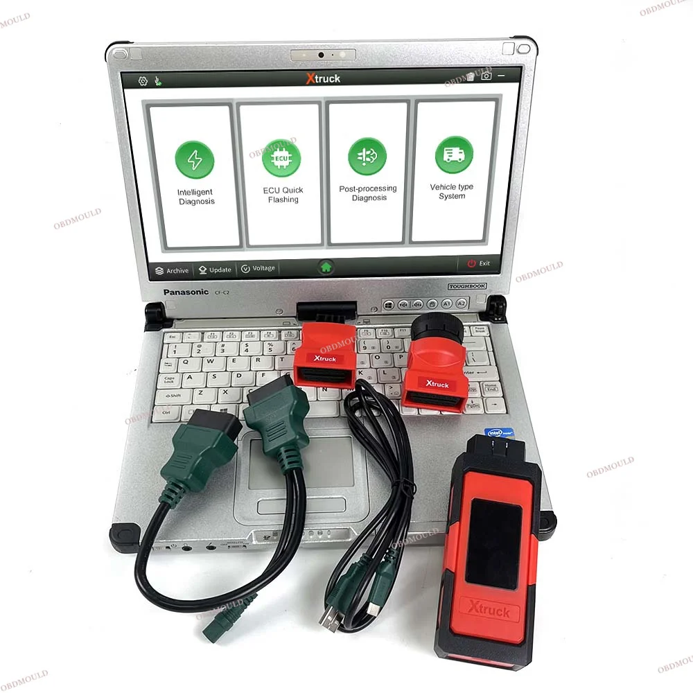 

Heavy Truck support forCummins vocom 8 pin cable Truck X-truck X003 Read Codes rasing Codes Diagnostic Tool+CF C2 Laptop