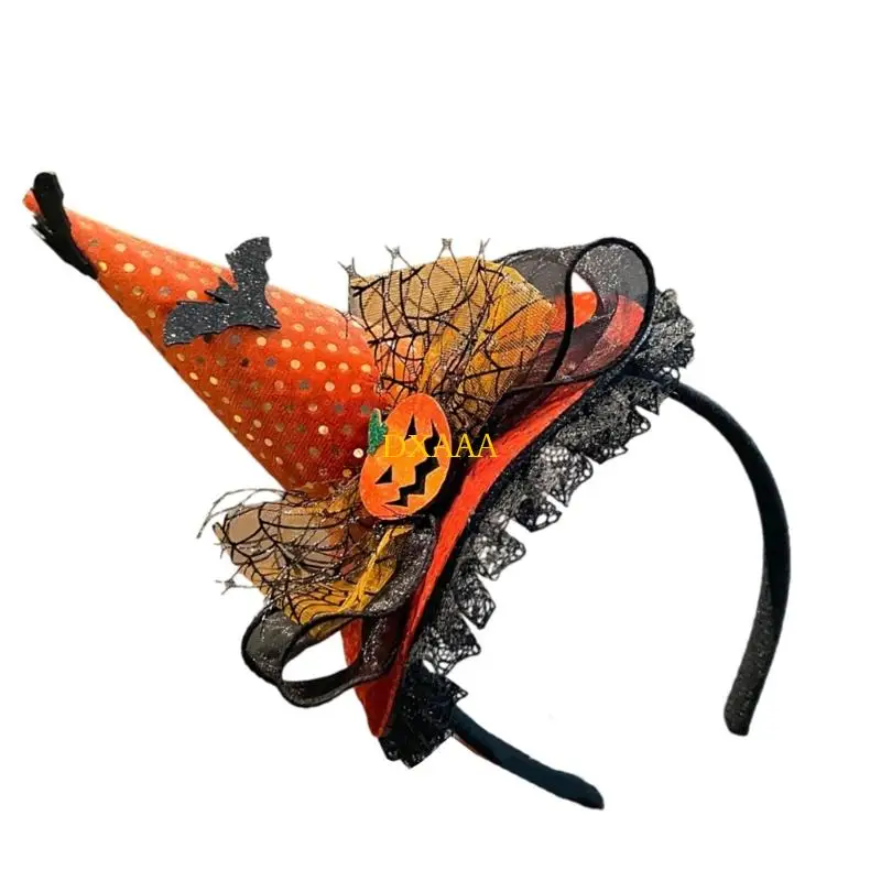 DXAA Haarband Gothic-Stil, Hexenhut, alternatives, leichtes Halloween-Accessoire