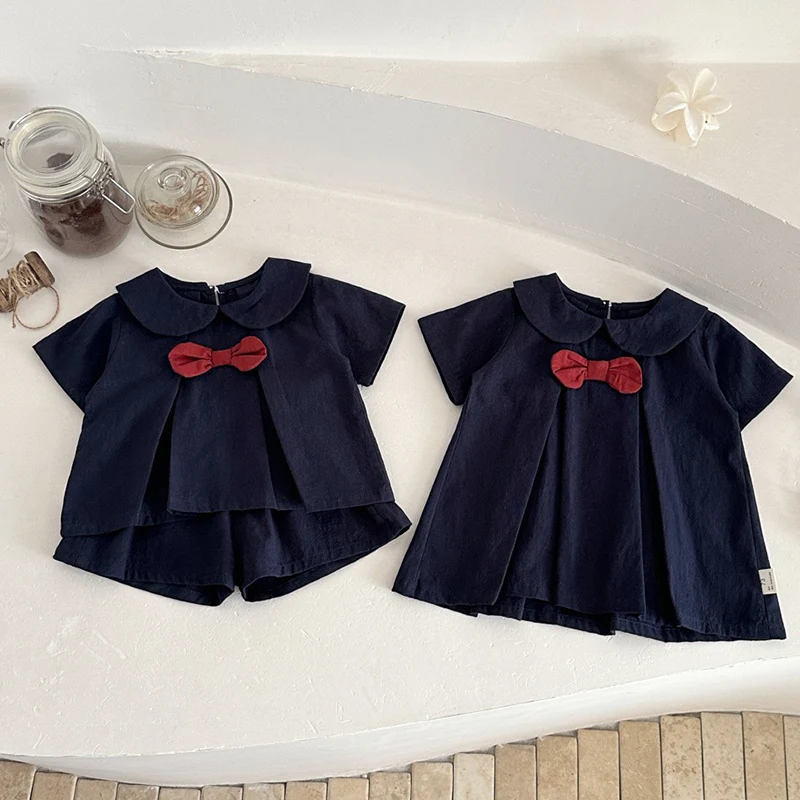 

2026 New Summer Infant Baby Girls Clothing Set Short Sleeves Cotton T-shirt+Shorts 0-3Yrs Toddler Baby Girl Clothes Suit