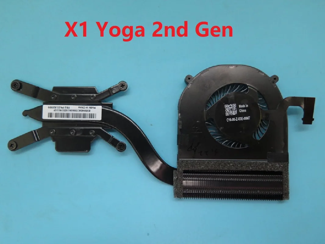 

Laptop CPU FAN&Heatsink For Lenovo For ThinkPad X1 Yoga 2nd Gen (Type 20JD, 20JE, 20JF, 20JG) 01AX830 01AX999 New