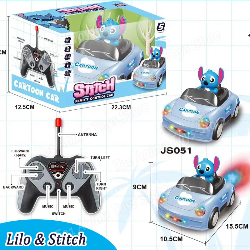 

Disney Lilo & Stitch Toy Remote Control Car and Super Mario Electric Sports Car Children's Toy Car Birthday Gift Brand New