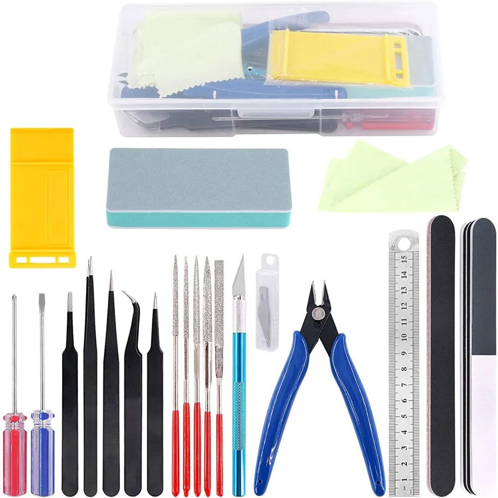 Gundam Model Making Gunpla Tools Set DIY Assembled Figurine Anime Accessories Tweezers Pliers Sandpaper Pen-Knife Basic Tools