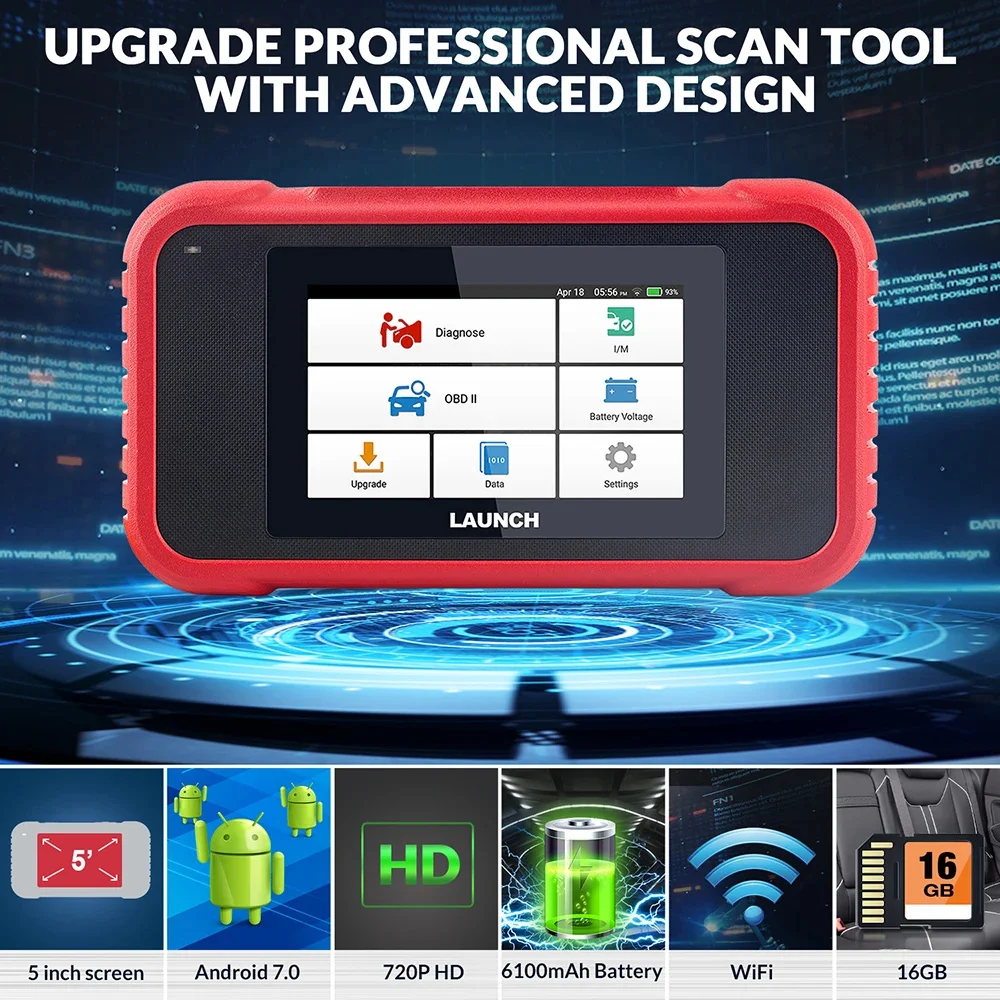 Launch X431 CRP123E V2.0 OBD2 Scanner Engine ABS SRS Transmission Car Diagnostic Scan Tools Oil ETC SAS Reset Code reader