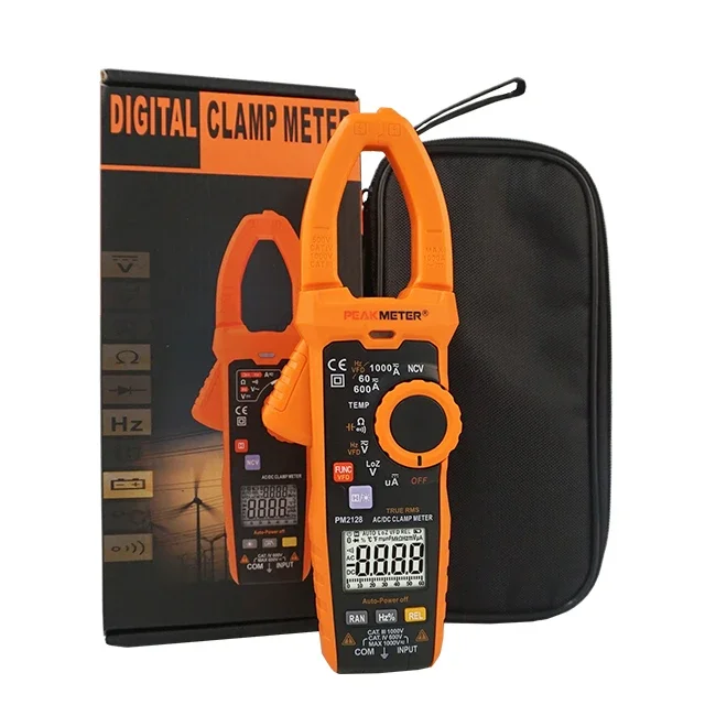 Peakmeter PM2128/PM2128S Digital Clamp Meter 1000A Frequency Resistance VFD Voltage Continuity Multimeter