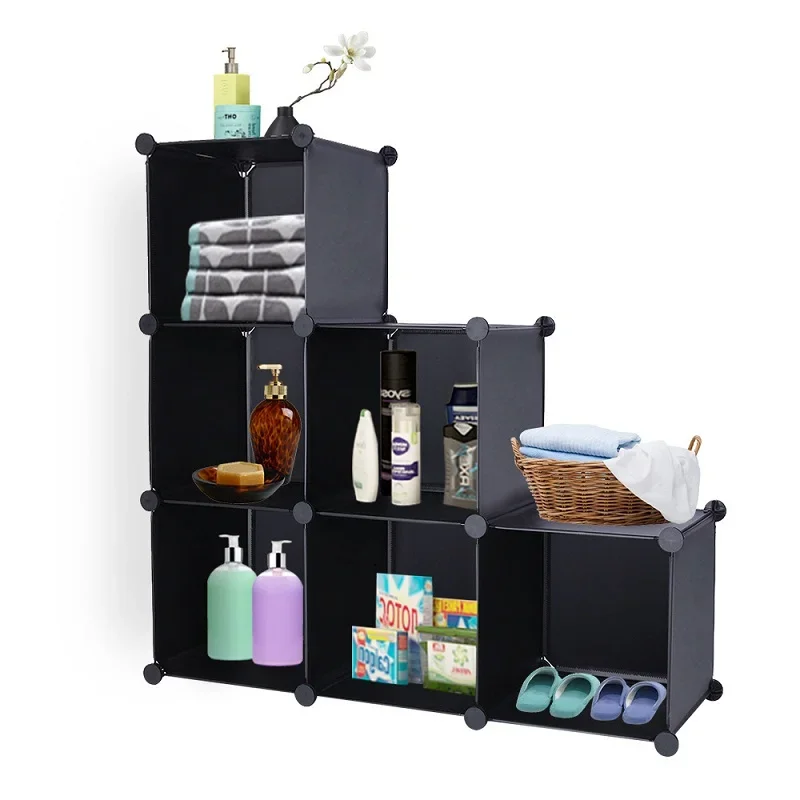 Plastic Shelving Household Red Wine Rack Simple Combination Cabinet Splinted Plastic Simple Group Device Shelf Storage Cabinet