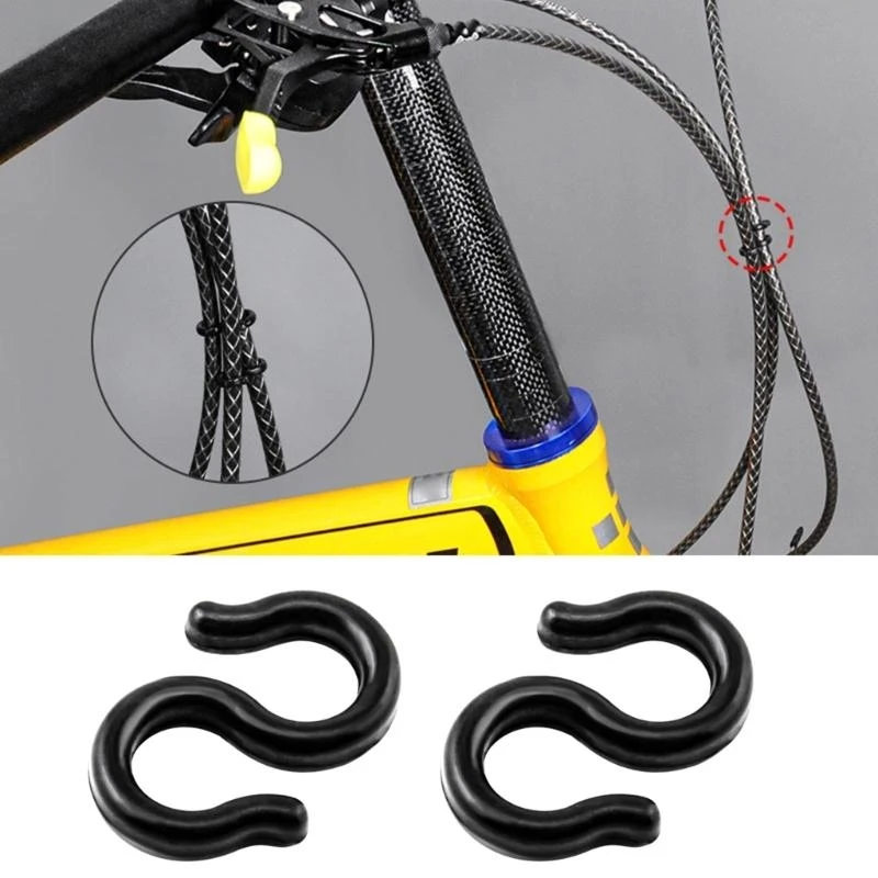 Bike Cable Clips Plastic Brake Cable Clips S-Hook Clips Bike Fixing Holder Guide