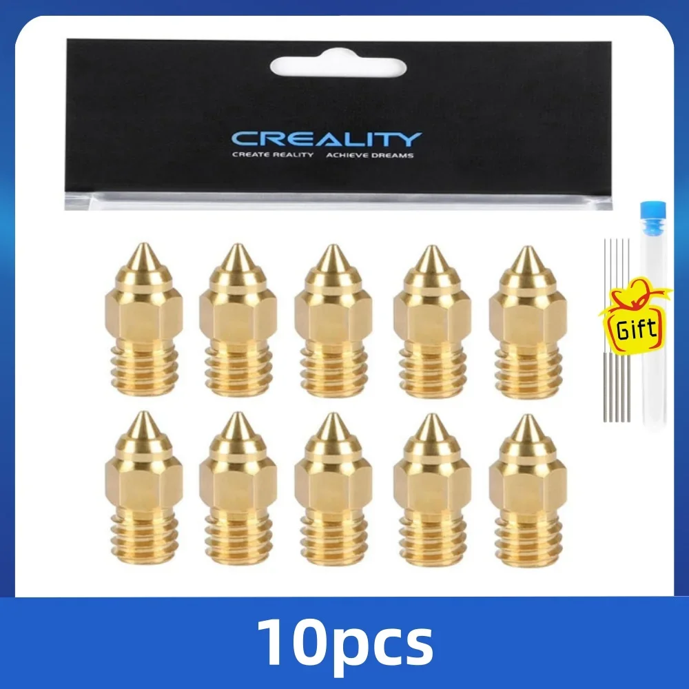 Creality Hotend Extruder MK Messing Nozzle Kit 0.4mm 5/10 Stuks/Set voor CR-6 SE / Ender-3 Serie / Ender 5 Serie Printer