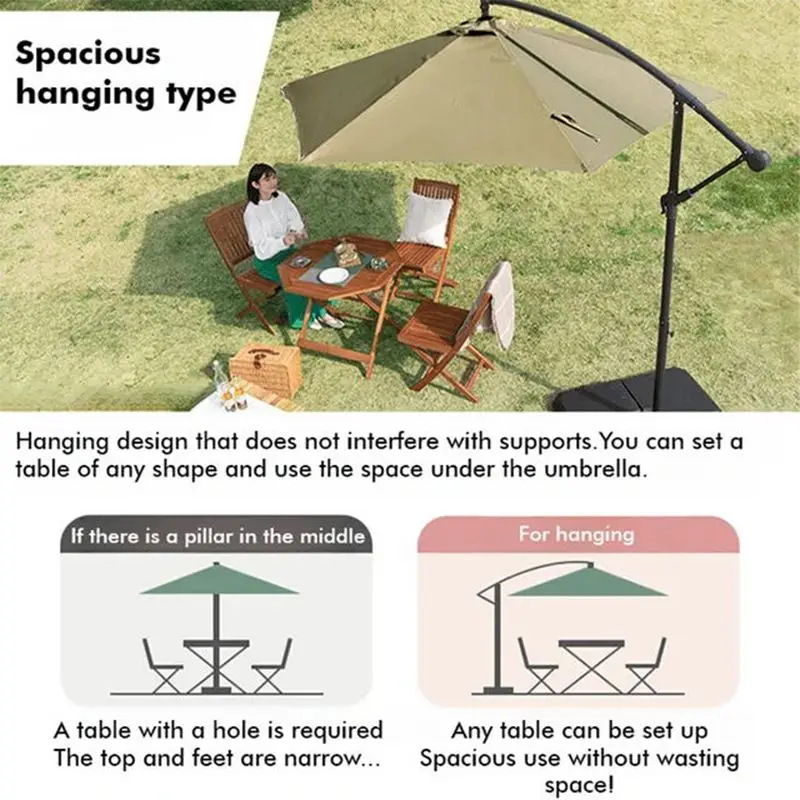 Outdoor Patio Sunshade Waterproof Umbrella Replacement Cloth without Stand Outdoor Garden Patio Banana Umbrella Cover Waterproof