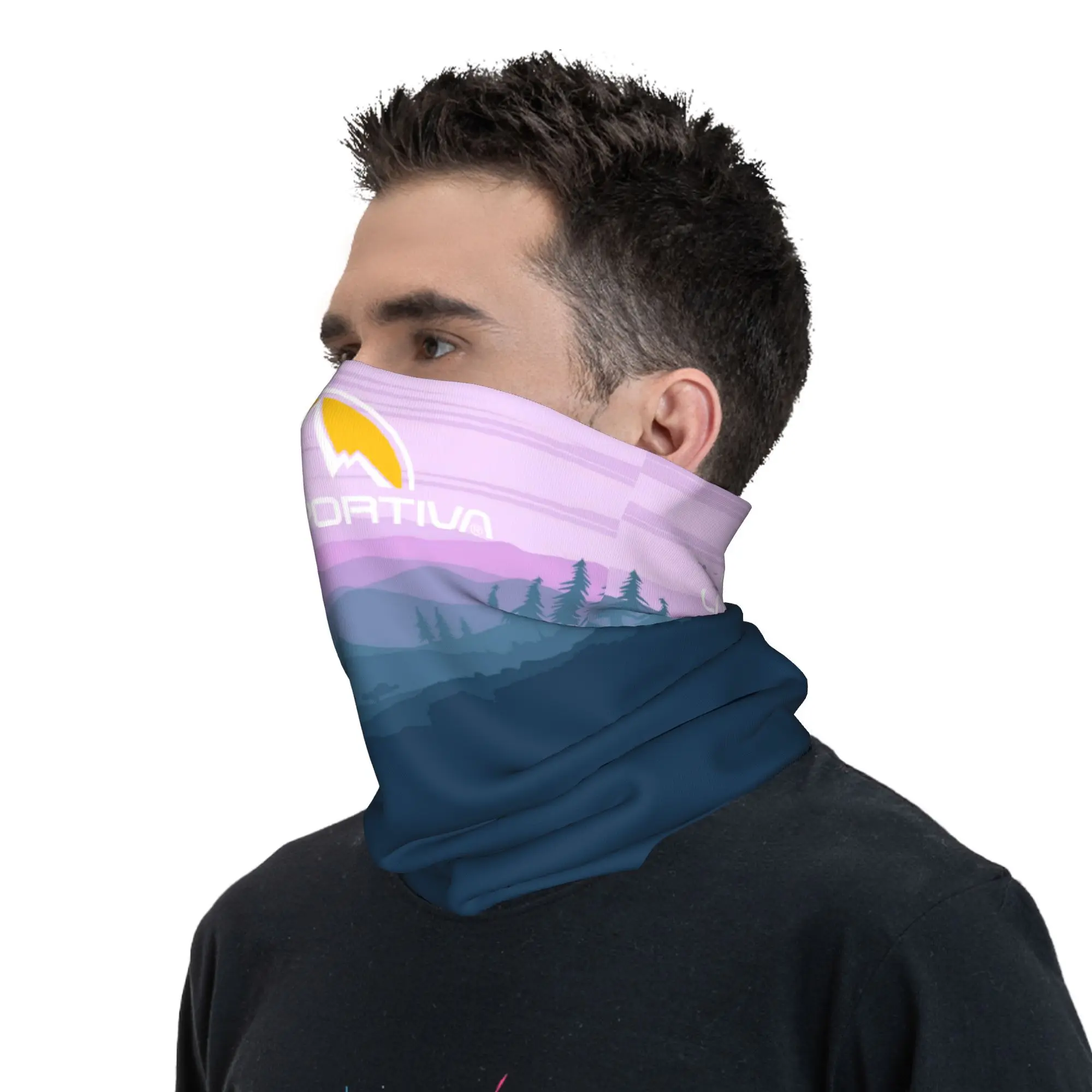 Custom La Sportiva Logo Winter Headband Neck Warmer Women Men Ski Hunting Tube Scarf Face Bandana Gaiter