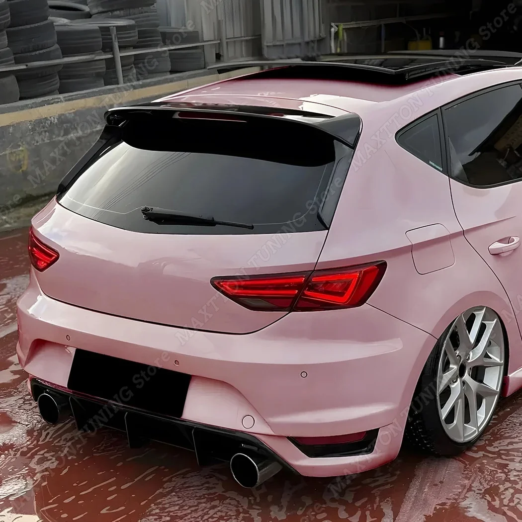 Für Seat Leon 5F FR MK3 5-Türer 2013-2019 Heckscheiben-Seitenspoiler Auto-Fenster-Zierleiste Heckdach-Kofferraum-Flügel Splitter Tuning – Detail 8