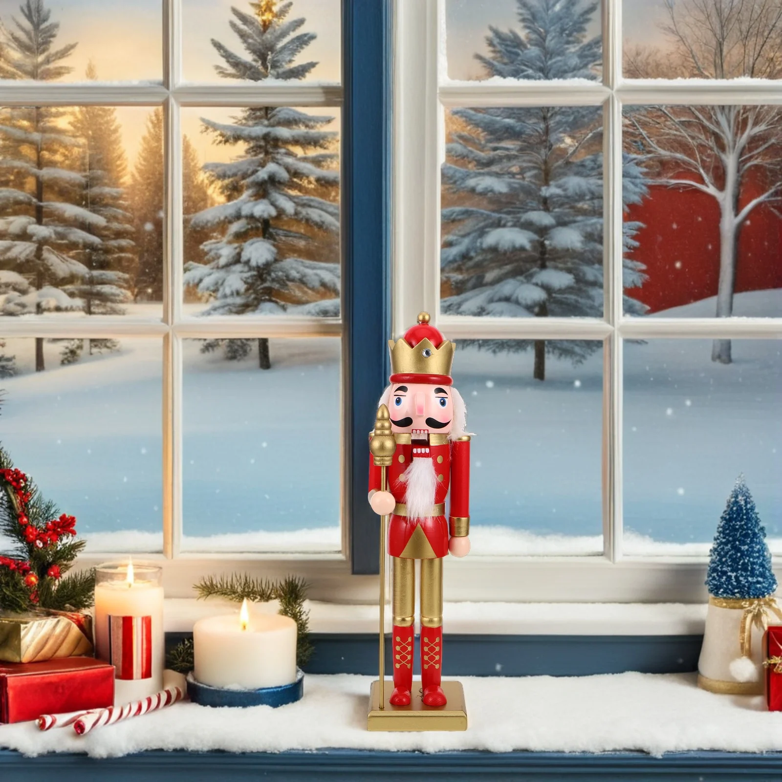 

Nutcracker Ornament Holiday Tabletop Figurines Christmas Decor Mantel Ornaments