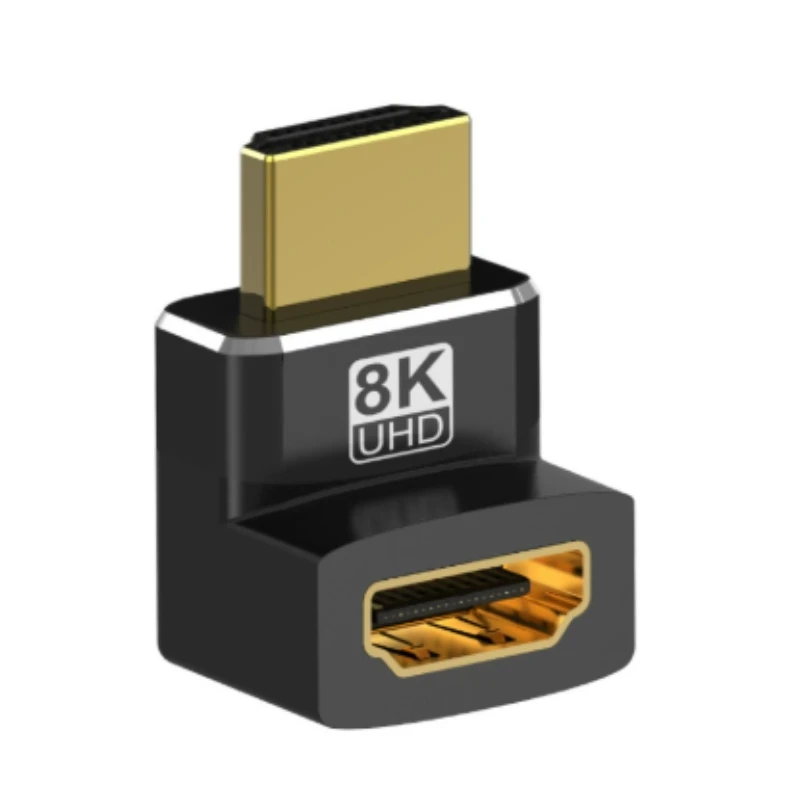 

3 шт., 90 градусов, вверх, 270 градусов, 8K, 60 Гц, 2,1, HDMI, мужской и женский локтевой адаптер, преобразователь