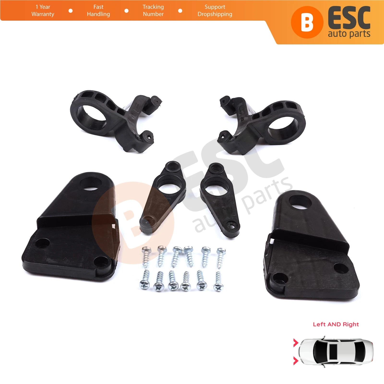 EHL561 Headlight Holder Mount Repair Bracket Tab Set Right Left Side for Skoda Octavia MK3 5E 2012-2019 5E0998225 5E0998226